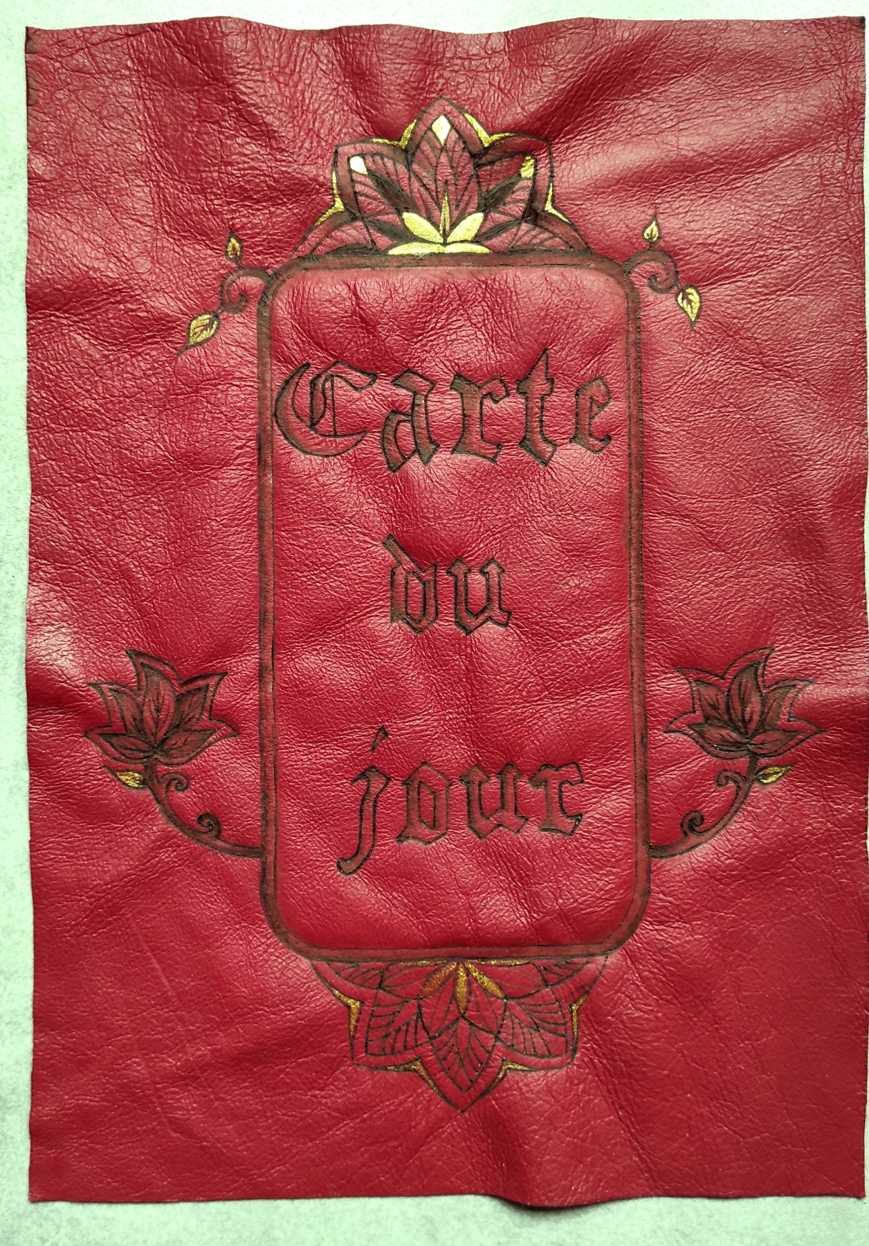 Tapis tirage cuir Mandala